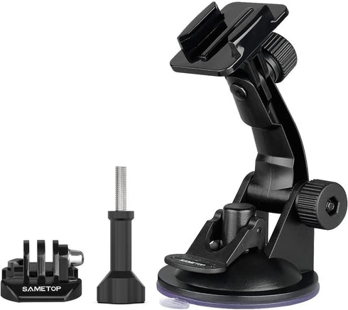 Sametop Suction Cup Mount Compatible with Gopro Hero 12, 11, 10, 9, 8, 7, 6, 5, 4, Session, 3+, 3, 2, 1, Hero (2018), Max, Fusion, DJI Osmo Action...