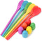 LovesTown 12 Pcs Egg Spoon Race Game Sets, Wooden Balance Relay Games for Kids Easter Eggs Hunt Outdoor Lawn...