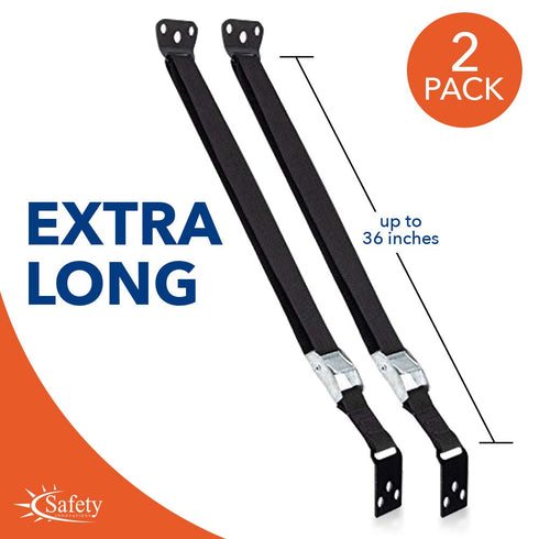 Safety Innovations Heavy Duty TV and Furniture Straps - Baby Proofing Anti Tip Straps for Child and Baby Safety - Expert Designed Strap Anchors Fu...