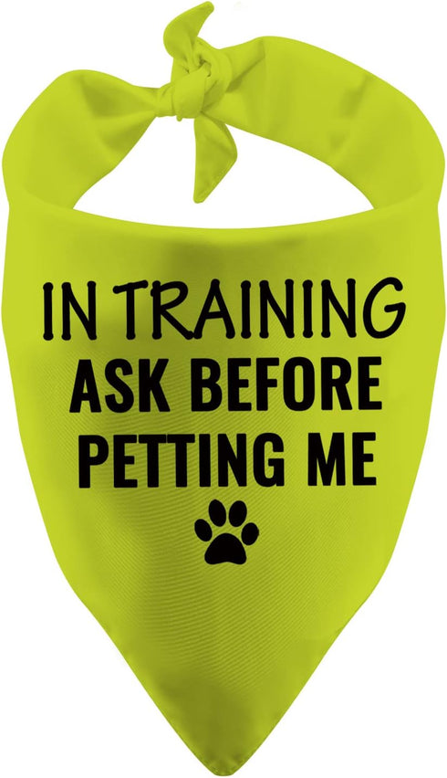 1 Piece in Training Ask Before Petting Dog Bandana Give Me Space Dog Bandana Rescue Dog Bandana (Ask Before Petting D) (Ask Before Petting D)...