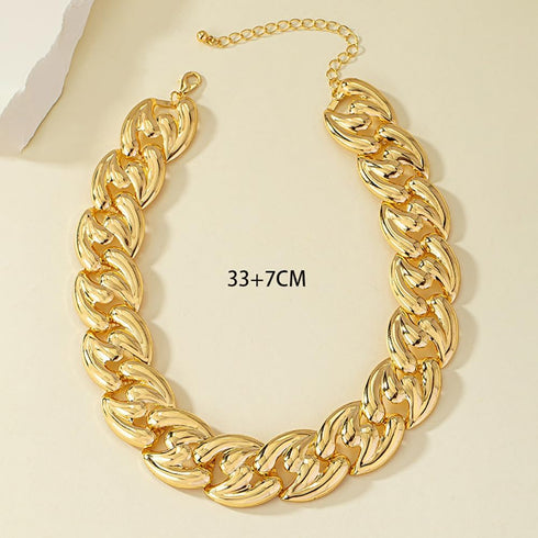 Denifery Dainty Gold Chunky Choker Cuban Link Chain Thick Necklaces Punk Statement Hip Hop Jewelry for Women...