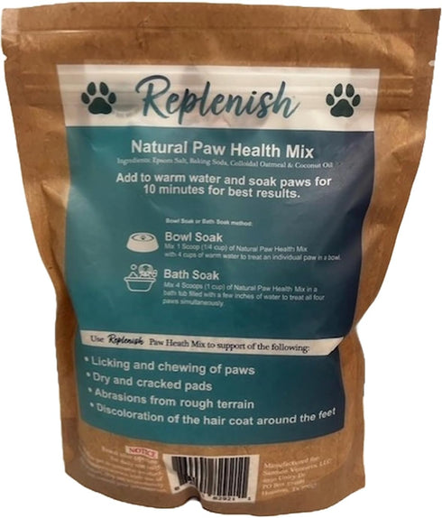 Replenish Dog Paw Health Mix – Natural Skin Soother, Moisturizer and Paw Softener for your Pup, Foot Soak (Pack of 1)...