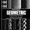GEOMETRIC SCRAPBOOKING CRAFT PAPER - BLACK & WHITE: Multi-Purpose Craft Paper/8.5x8.5/ 24 Non-Perforated Sheets/ 12 x 2 Single-Sided Designs/ ... ...