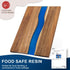 Large Acacia Wood Cutting Board with Epoxy Resin for Kitchen and Mini bar, 13.7 * 9 inch, Charcuterie Board Wood Paddle, Reversible Board for Meat...