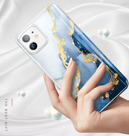 luolnh Compatible with iPhone 11 Case,iPhone 11 Case for Men,Gold Glitter Sparkle Marble Design Shockproof Soft Silicone TPU Bumper Cover Skin Pho...