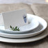 Nancy Nikko Place Cards with Blue and White Ginger jar with White Flowers, Table Tent Style, Scored for Easy Folding. Available in Pkgs of 12/25 /...