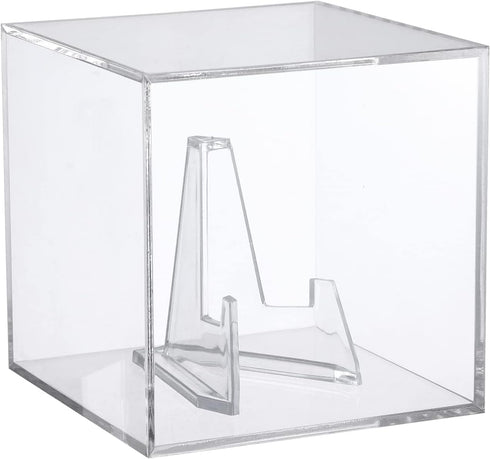 Clear Acrylic Souvenir Collectables Display Case Holder Box, Acrylic Easel Display Stand Box and Stand Holder for Watches Capsules Challenge Medal...