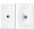 10-Pack 6 Port Keystone Wall Plate, Hexa Gang White Jack Insert for Ethernet, Coax, HDMI – Standard Size WallPlate Cover for Home & Office...