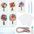 WEBEEDY Paper Quilling Kit 20 Sets Flower Card Quilling Kit with Paper Quilling Strips Tools Paper Quilling Set DIY Handmade Arts Crafts Christmas...
