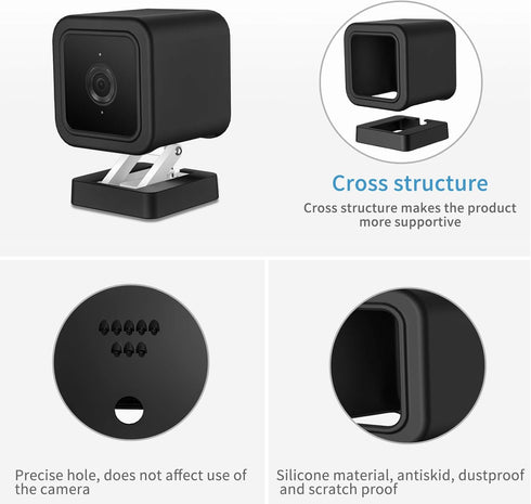Silicone Skins Only for Wyze Cam V3, Waterproof All-Round Protective Case/Cover Housing for Indoor and Outdoor Using (1-Pack)...