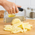 HIC Kitchen Crinkle-Cut Wave Slicer French Fry Vegetable Cutter, Stainless Steel Blade...