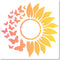 GORGECRAFT 12"X12"Sunflower Butterfly Stencil Flower Templates Sun Petals Reusable Templates Plastic Drawing Painting Stencils Template for Painti...