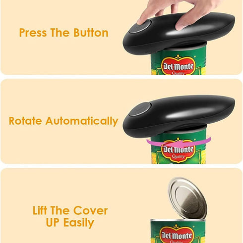 Rehomy No Sharp Edges Electric Can Opener Automatic Opens Most of Cans, One Touch Switch with Ergonomic Design, Electric for Kitchen, Best Kitchen...