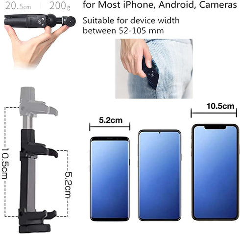 Tripod Monopod Selfie Stick 40 Inch with Wireless Remote Shutter Control Phone Clip Holder?Compatible with iPhone15 14 13 12 11 Pro max Xs X 8 7 P...