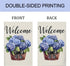 Floral Garden Flag 12x18 Inch, Blue Hydrangea Fower Garden Flag Small Vertical Double Sided Welcome Yard Flag Decorative Flag for Outside...