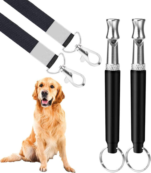 Dog Whistle, 2PACK Professional Ultrasonic Dog Whistle to Stop Barking Neighbors Dog, Recall Training, Ultrasonic Silent Dog Whistle Stop Barking ...