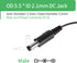 AC to DC 5V 1A Power Supply Adapter, Plug 5.5mm x 2.1mm...