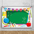 Leyiyi 5x3ft Vinyl Photography Background Welcome to Kindergarten Backdrop ABC Letters Blackboard Watercolor Pen Paper Airplane Globe Back to Scho...