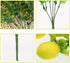 2 Pack Artificial Lemon Branches Yellow Lemon and Green Leaves Artificial Floral Picks for Home Party Spring Summer Garden Table Decorations - Flo...