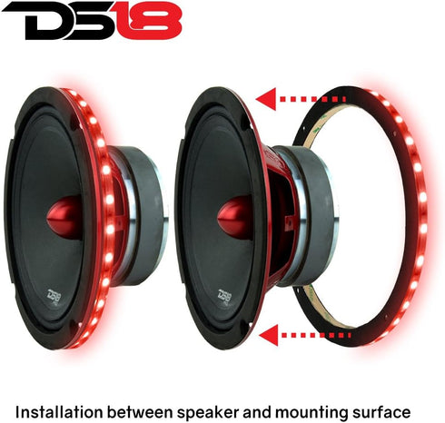 DS18 LRING6 LED Speaker Ring Waterproof 6.5-Inch - Millions of Colors with RGB Module, One Color Without...
