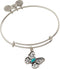 Alex and Ani Turquoise Filigree Butterfly Charm Bangle...
