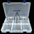 Qualsen Plastic Compartment Box with Adjustable Dividers Craft Tackle Organizer Storage Containers Box 34Grid 1PC (Clear)...