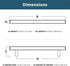 Franklin Brass Simple Square Bar Cabinet Pull, Stainless Steel, 5-1/16 in (128mm) Drawer Handle, 10 Pack, P46657K-SS-B...