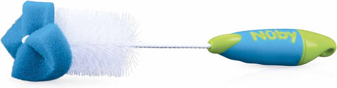 Nuby, Baby Bottle and Nipple Brush with Sponge Tip and Hook Base, Colors May Vary...