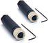 2 Pcs M8 Plug Waterproof 4 Pin Connector, Field Wireable Connector M8 Female Plug 4 Pin Shielded Straight Screw-Joint for Cable IP67 Industrial Se...