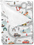 Cartoon Road Car Vehicles Baby Blanket for Boy Girl City Roadway Truck Boat Mountain Forest Rainbow Flannel Receiving Blanket Soft Swaddle Blanket...