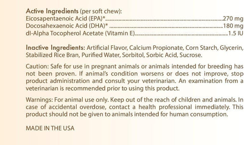 Healthy Breeds American Eskimo Dog Omega HP Fatty Acid Skin and Coat Support Soft Chews 60 Count...