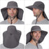 Wide Brim Sun Hat with Neck Flap, Adjustable Outdoor 50+UPF Protection Safari Cap Womens Mens Hiking Fishing Hat...