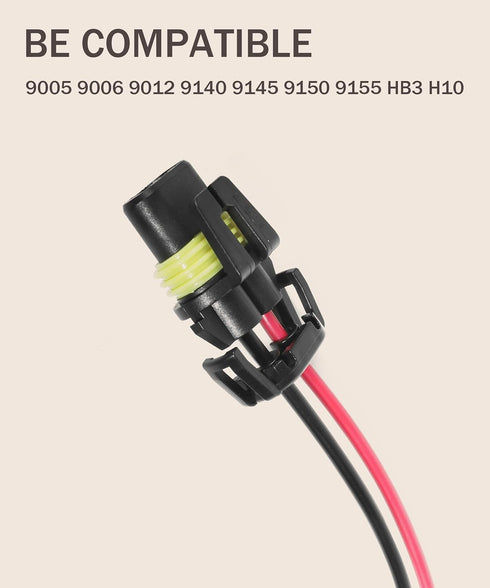 Headlight Wiring Harness,9005 9006 9012 9145 H10 Headlight Socket,Car Accessories Female Adapter Wiring Harness Sockets Connector,Headlight Connec...