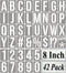 8 Inch Alphabet Letter Stencils for Painting - 42 Pack Letter and Number Stencil Templates with Signs for Painting on Wood, Reusable Numbers and L...