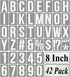 8 Inch Alphabet Letter Stencils for Painting - 42 Pack Letter and Number Stencil Templates with Signs for Painting on Wood, Reusable Numbers and L...