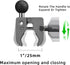 FANAUE Handlebar Base Mount Strong Rod Clamp with 1'' Ball for Rails 0.5" to 2.0" in Diameter, Compatible with RAM Mounts B Size Double Socket Arm...