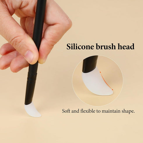 3 Pcs Silicone Makeup Applicator Shadow Brush Eyeshadow Applicators Eyeshadow Brush Lip Mask Makeup Brushes for Liquid Eye Shadow Applying Cream...