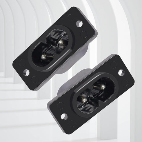 PNGKNYOCN IEC320 C8 2-Pin Male Plug Power Socket Connector AC 250V 2.5A Screw Mount Adapter ?6-Pack?...