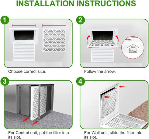12x12x1 AC Furnace Air Filter, MPR 1000, MERV 11 Pleated HVAC Filter, 2 Pack (exact dimensions 11.81x11.81x0.79 inches)...