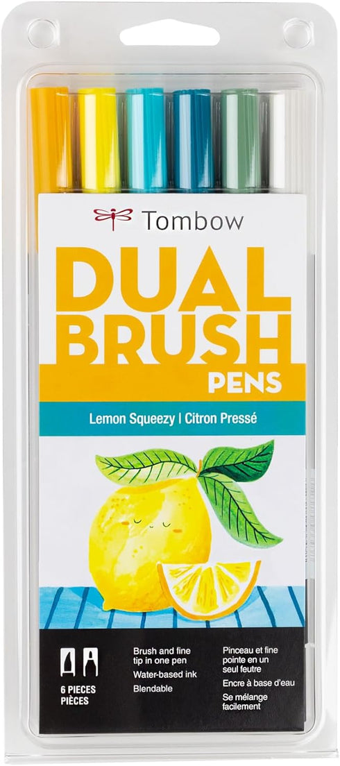 Tombow Dual Brush Pen Set, Lemon Squeezy 6...