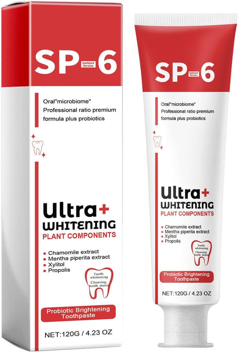2Pcs Sp-6 Ultra Whitening Toothpaste, Fresh Breath, Stain Removing, Sp-6 Probiotics Whitening Toothpaste....