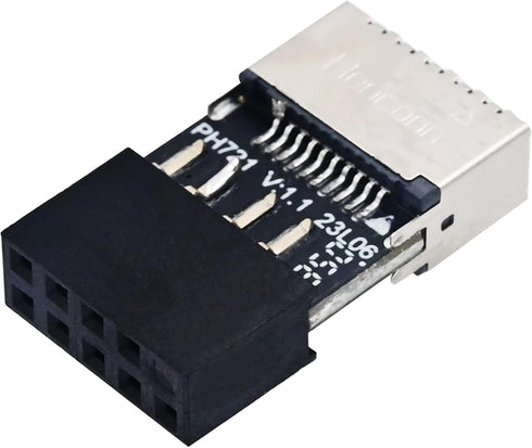 COMeap USB 2.0 to USB 3.2 Gen 1 Header Extension Adapter for Mainboard with Type E Key-A Female Front Panel Socket to 9 Pin Header Internal Conver...