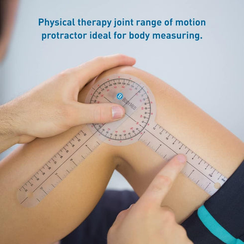 BodyMed 12 Inch Medical Spinal Goniometer Measurer – 360° ISOM Calibrated Scales – Physical Therapy Rehab & Recovery Essential Orthopedic Angle Pr...