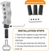 1 PC Car Modified Gear Head, 4.72" x 1.96" Resin Alloy Handle Shape Non-Slip Ergonomic Handle Shift Knob with M8/M10/M12 Adapter, Personalized Cre...