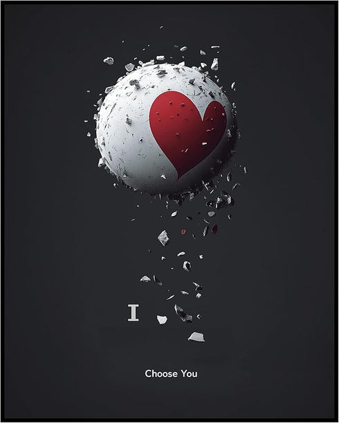 Posterizer 1 pcs-i choose you-cute minimalistic art-Valentine's day inspired-Romantic Art-Holiday Poster-Gift for Couples boyfriend girlfriend Hus...