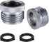 Brass Garden Hose to Shower Hose/Arm Handshower Adapter, G1/2 Female to 3/4" GHT Garden Hose Adapter, 2 Pcs...
