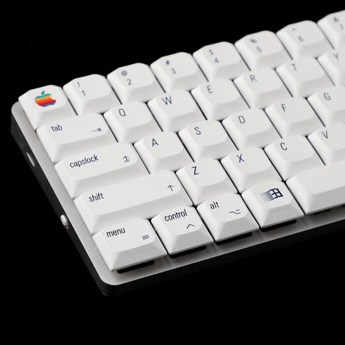 YMDK 127 Ultra-slim Mac Style Mx Low Profile Dye Sub PBT Keycaps for Mx 61 64 68 75 84 87 96 108 Layout Mechanical Keyboard...