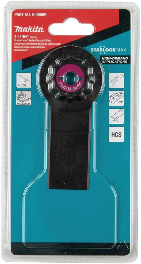 Makita E-08589 StarlockMax® Oscillating Multi-Tool High Carbon Steel Sealant Removal and Joint Cutter Blade...