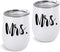 GINGPROUS 2 Pack Mrs and Mrs Wine Tumbler Set, Lesbian Couple Idea for Girlfriend, Engagement Wedding Anniversary LGBT Idea 12 Oz Insulated Stainl...