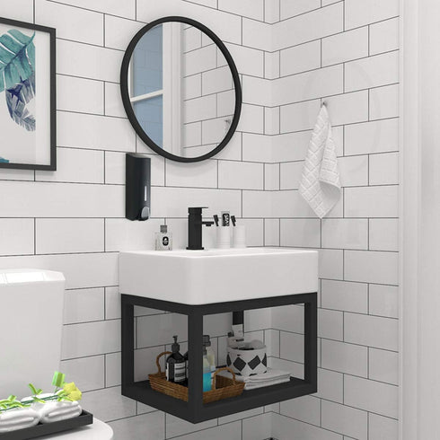 Shampoo and Conditioner Dispenser, No Drill Wall Mounted Shower Dispenser, Black, Single Chamber, 350ml...